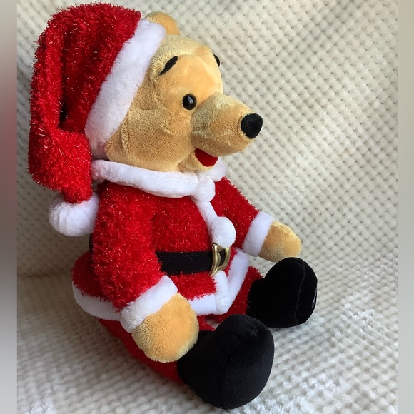 Disney Store Exclusive Winnie the Pooh as Santa Plush Stuffed Animal Toy - Picture 6 of 13